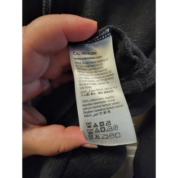 Calvin Klein Sweatshirt Men's XL Long Sleeve Pullover Quarter Zip Black - Picture 5 of 6